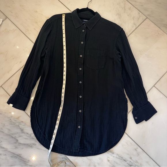 GAP Black Casual Button Down Shirt Relaxed Fit - Picture 6 of 12